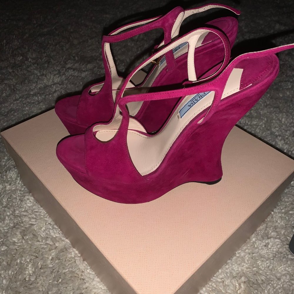 PRADA WEDGE SANDAL